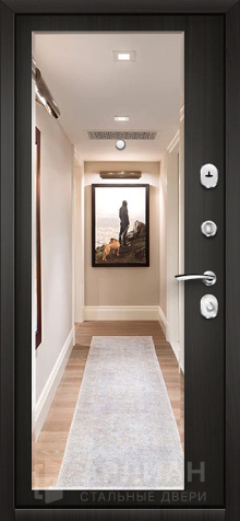 Фото №2 «Левая входная дверь с зеркалом панорама в современном дизайне №59»